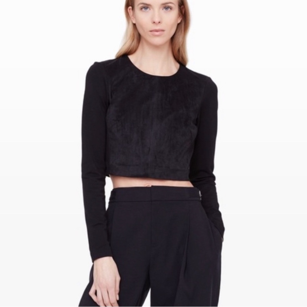 Club Monaco Suede Crop Top